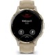 Смарт-годинник Garmin Venu 3S Soft Gold S. Steel Bezel w. French Gray Case and Leather Band (010-02785-55)