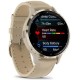 Смарт-годинник Garmin Venu 3S Soft Gold S. Steel Bezel w. French Gray Case and Leather Band (010-02785-55)