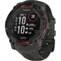 Смарт-годинник Garmin Instinct 3 50mm Solar Black with Charcoal Band (010-02935-00/40)