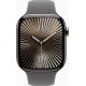 Смарт-годинник Apple Watch Series 10 GPS + Cellular 46mm Natural Titanium Case w. Stone Grey Sport Band - M/L (MWYA3)