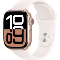 Смарт-часы Apple Watch Series 10 GPS + Cellular 42mm Rose Gold Alu. Case w. Light Blush Sport Band - S/M (MWX93)
