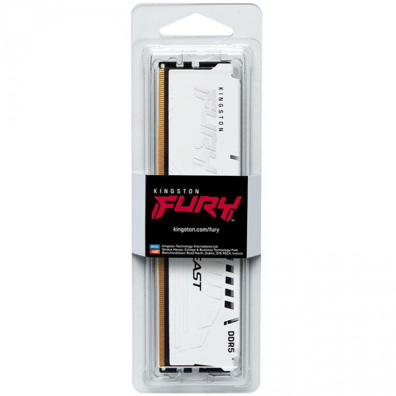Пам'ять для настільних комп'ютерів Kingston FURY 32 GB DDR5 6000 MHz Beast White (KF560C30BW-32)