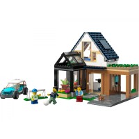 Блоковий конструктор LEGO City Сімейний будинок й електромобіль (60398)