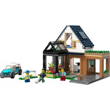 Блоковий конструктор LEGO City Сімейний будинок й електромобіль (60398)