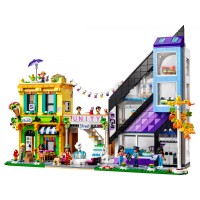 Блоковий конструктор LEGO Friends Квіткові та дизайнерські крамниці у центрі міста (41732)